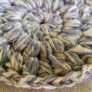 Crochê em fio ecológico jeans reciclado com algodão