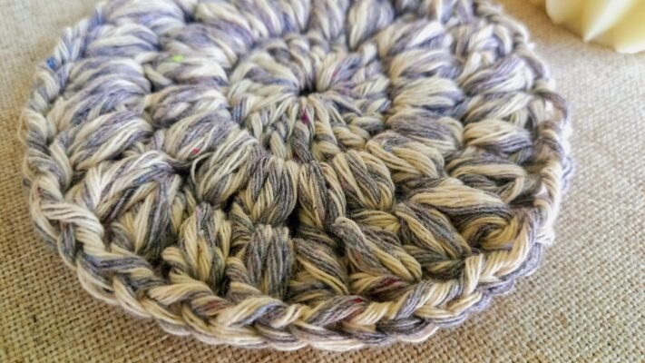 Crochê em fio ecológico jeans reciclado com algodão