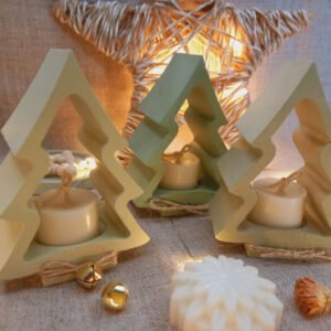 Adorno lanterna árvore natalina em Ecomármore.