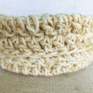 Cesto em crochê com fio de algodão