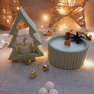 Gift Box Natalina com vela aromática e adorno em Ecomármore.